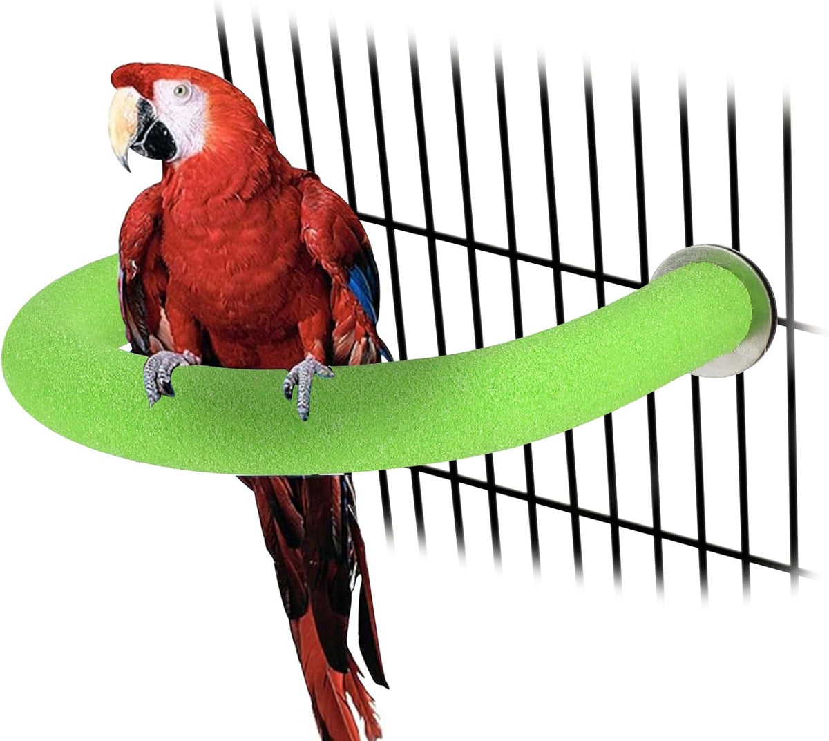 Rypet U Shape Parrot Perch Stand Toy for Paw Grinding Clean Stick Exercise, Rough-Surfaced Quartz