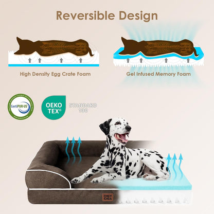 EHEYCIGA Orthopedic Dog Bed for Small Dogs, Waterproof Memory Foam Small Dog Beds with Sides