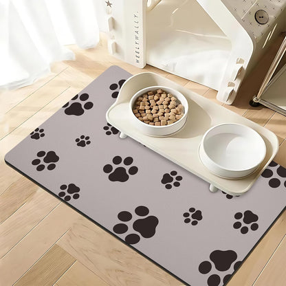 Pet Feeding Mat-Super Absorbent Dog Food Mat,30×18in Oversized Feeding Mat, Stain Fast Dry Dog