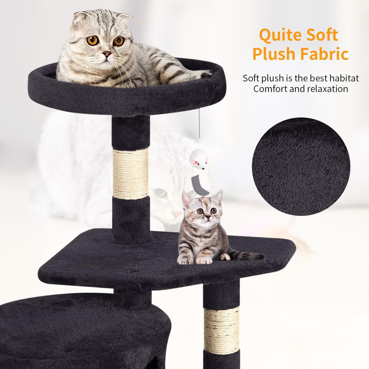 BestPet Cat Tree 36 inch Tall Scratching Toy Activity Centre Cat Tower Cat Condo Multi-Level