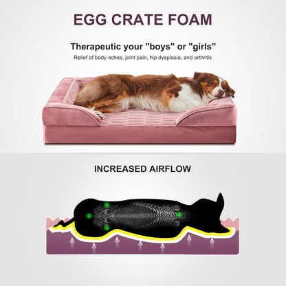FURTIME Orthopedic Dog Bed for Extra Large Dogs - XL Waterproof Dog Sofa Bed, Ultra Comfy