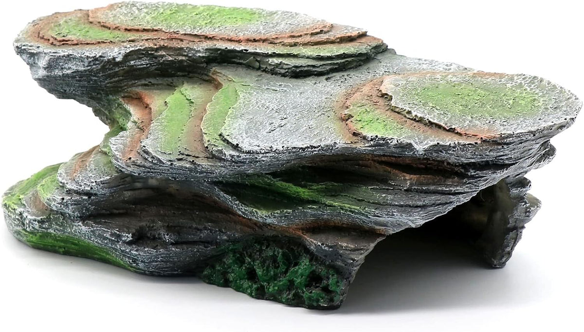 Reptile Resting Terrace Tortoise Climbing Platform Shale Scape Step Ledge, Reptile Cave Hideout