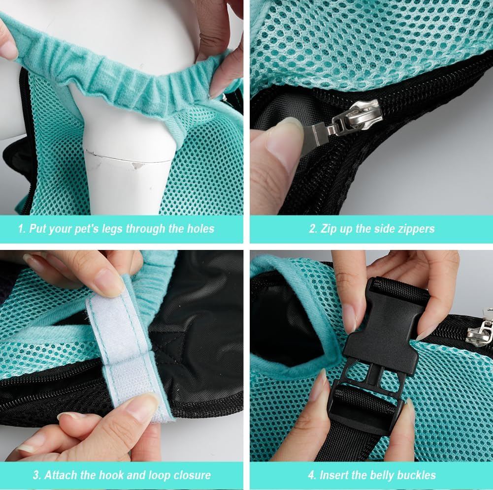 FEimaX Dog Carrier Backpack Pet Legs Out Front Cat Travel Bag, Adjustable Puppy Backpacks Carriers