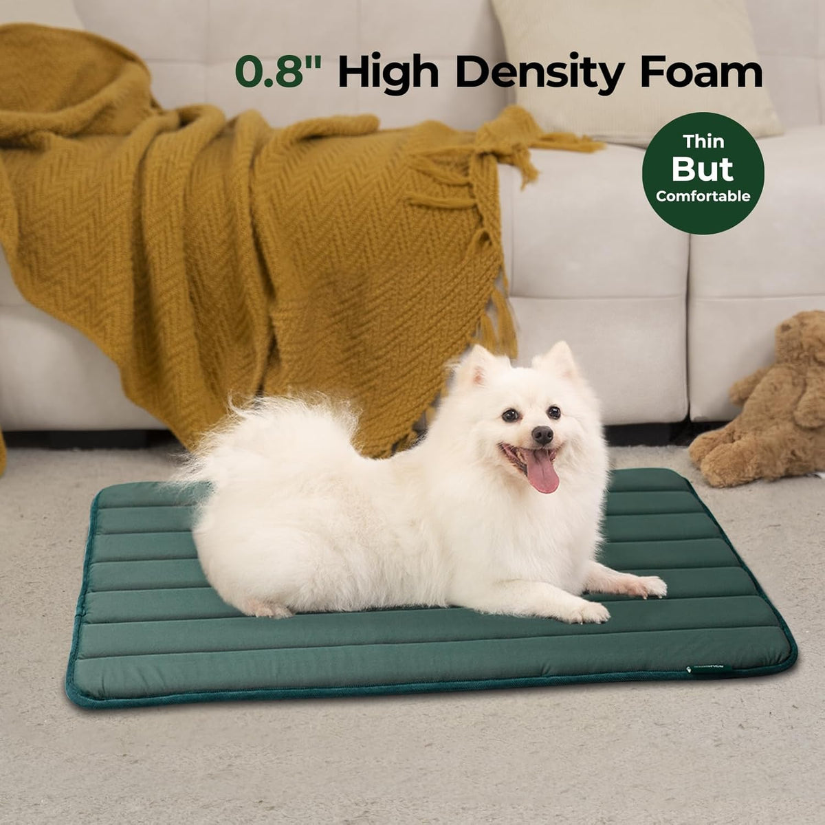 BALANCE Dog Crate Pad, Dog Foam Crate Mat Kennel Pad, Washable Water-Resistant Pet Bed Flat Dogs
