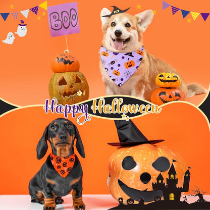 Chunful 30 Pcs Holiday Dog Bandanas Bulk for Fall Thanksgiving Halloween Christmas with Maple