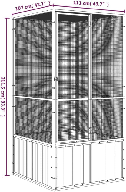 Steel Bird Cage, Large Flight King Bird Cage for Cockatiels African Grey Quaker Amazon Sun