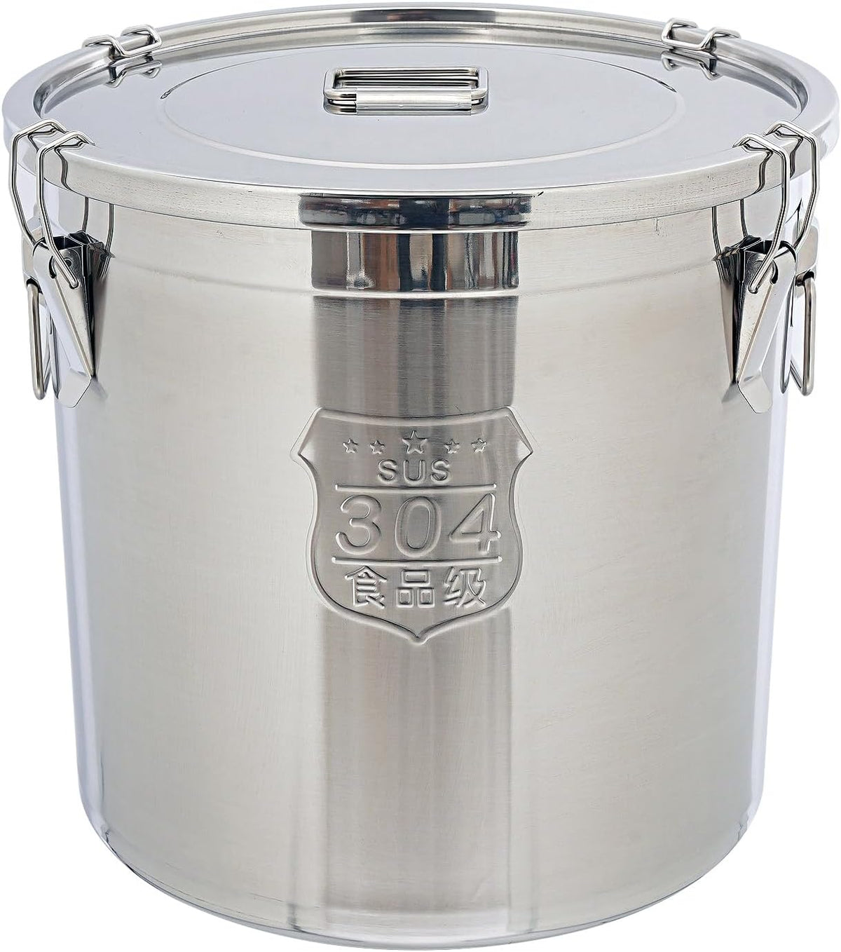 DYNAMI 12.7Gal 304 Stainless Steel Rice Storage Container,Extra Large Food Grade Canister,40-90Lbs