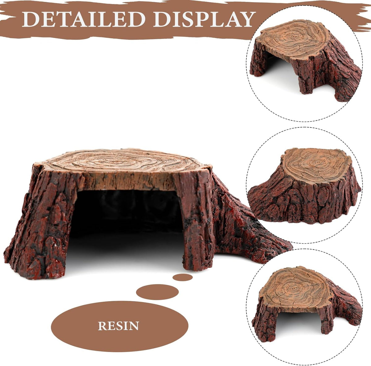 Aquarium Tank Accessories, Safe & Comfortable Hide, Reptile Hideout, Tortoises, Lizards, Hamster