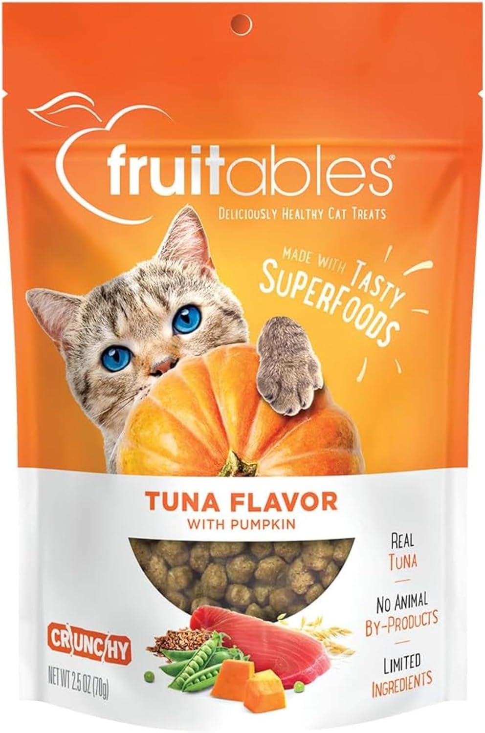 Fruitables Cat Treats, Healthy Treats For Cats, Low Calorie and Packed with Protein, Crunchy