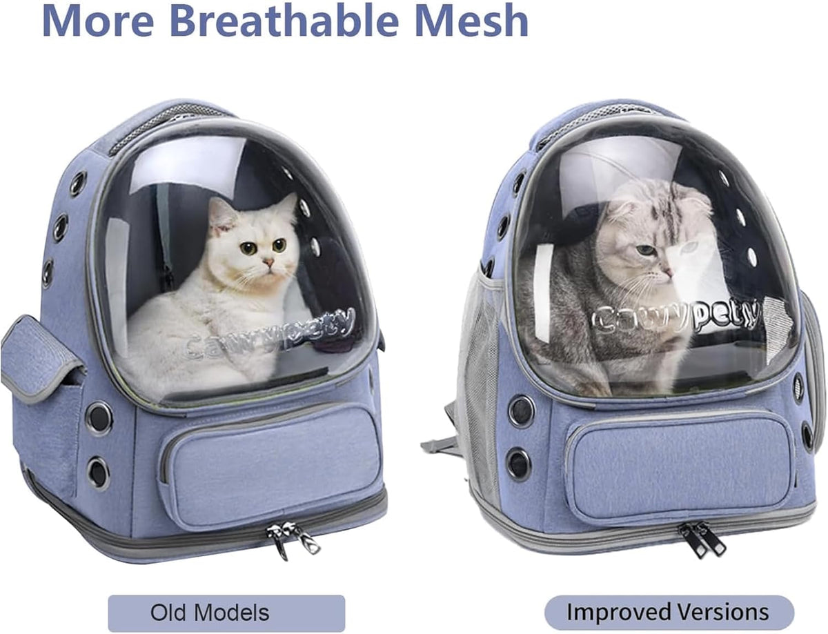 Cat Backpack Carrier, Breathable Cat Carrier Large Space Bubble Pet Backpack for Kitty Small Dog up