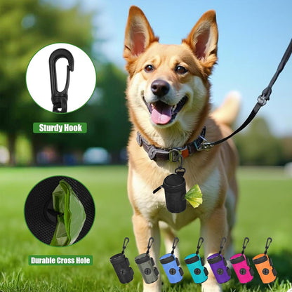 Dog Poop Bag Holder for Leash Attachment - Waste Bag Dispenser for Leash - Fits Any Dog Leash