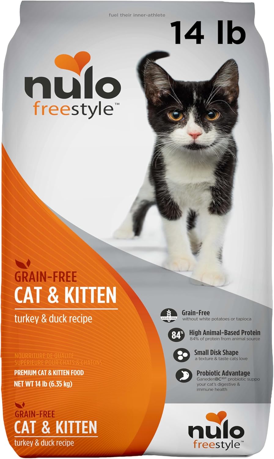 Nulo FreeStyle High Protein Cat & Kitten Food, Turkey & Duck Recipe - Natural Grain-Free Dry Cat