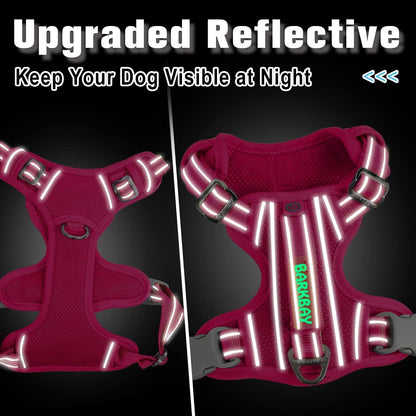 BARKBAY Dog Harness No Pull with ID Tag Pocket - Heavy Duty, Reflective, Easy Control for Large