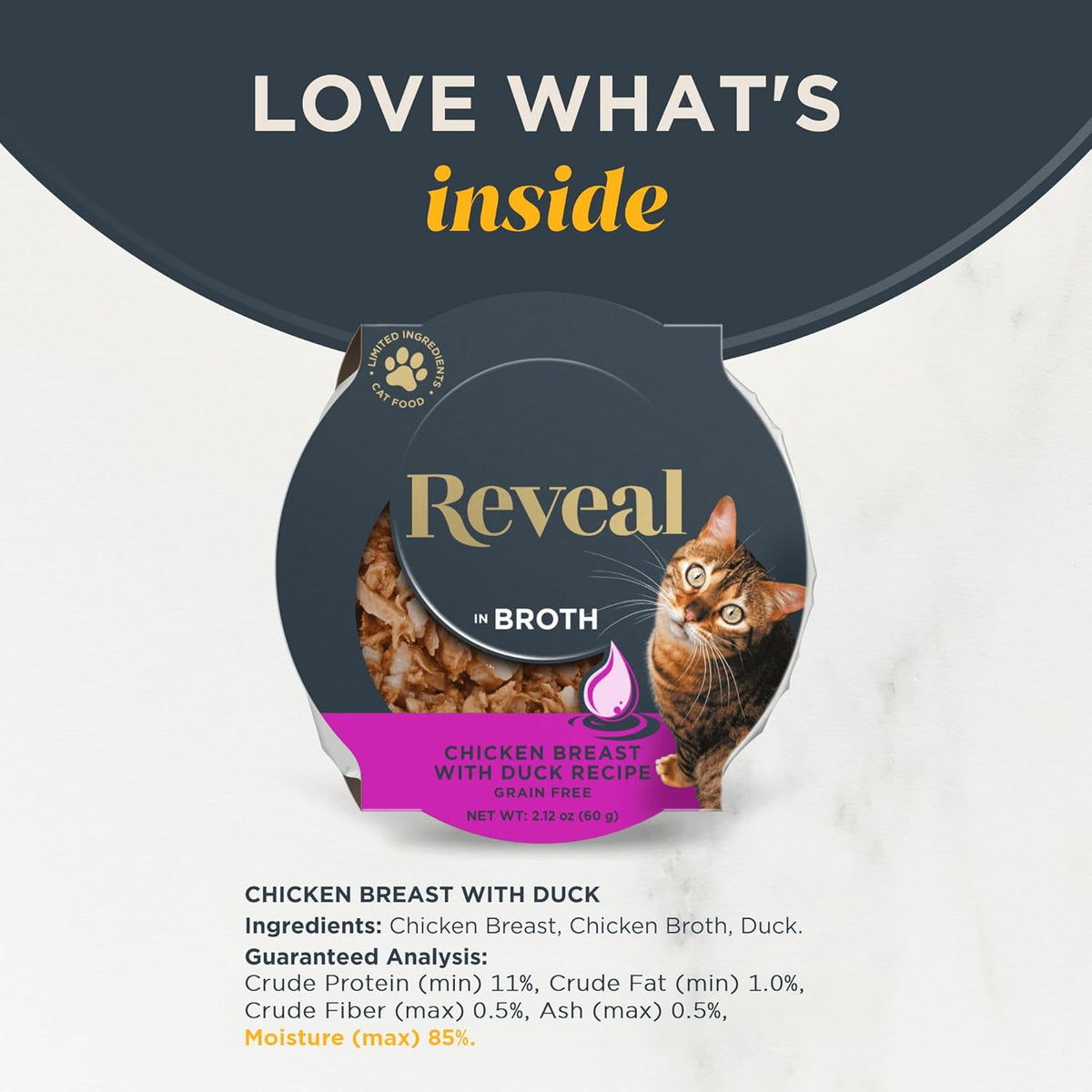 Reveal Natural Wet Cat Food, 18 Count, Grain Free, Limited Ingredient Cat Food Cups, Chicken with
