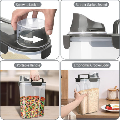 Rice Container, Airtight Rice Storage Container 10lb, Cereal Containers Storage, BPA Free Food
