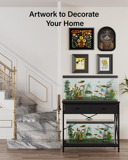 Fish Tank Stand 40 Gallon: Sturdy Aquarium Stand with Accessories Storage - Metal Fish Tank Table