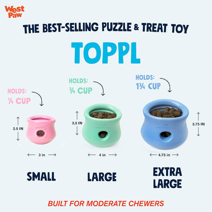 WEST PAW Zogoflex Limited Edition Toppl Treat Dispensing Dog Toy Puzzle – Interactive Chew Toys for