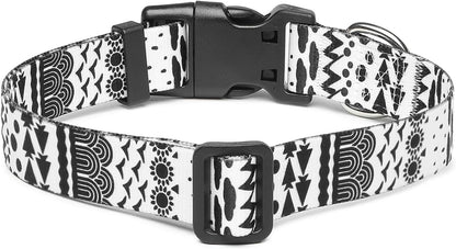 Mercano Adjustable Dog Collar - Special Design Patterns, Soft Nylon Comfortable Sturdy Pet Collar