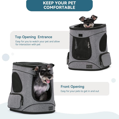 Petsfit Pet Backpack Carrier with Upgrade Waist Cushion Design to Better Fit The Waist, Suitable
