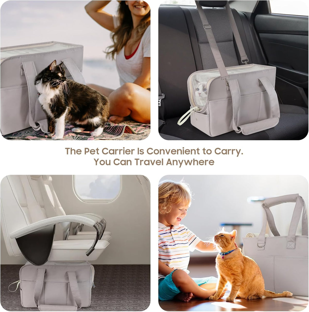 Dog Carriers for Small Dogs, Soft Sided Folding Small Dog Carrier for Dogs Medium Cats Puppies up