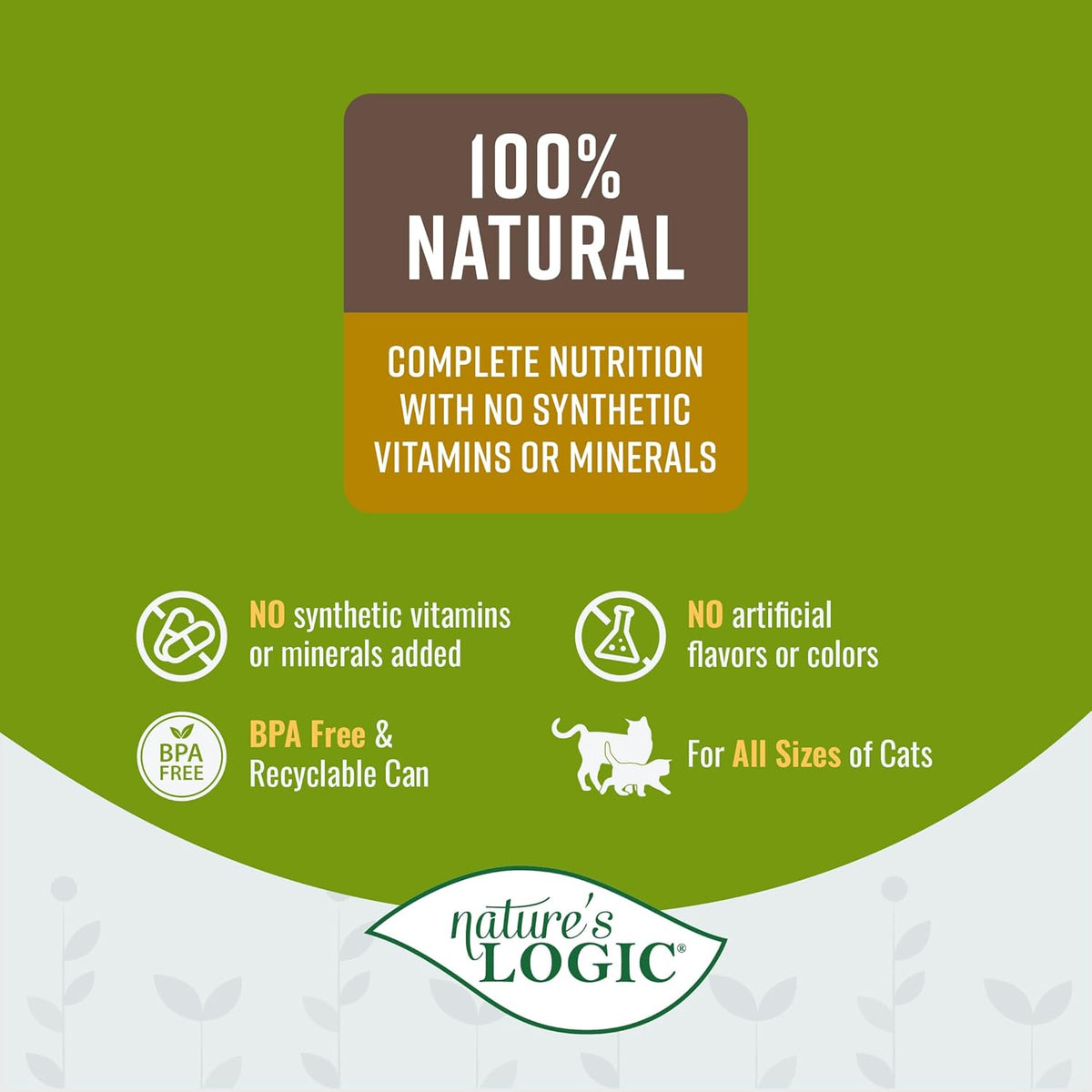 Nature'S Logic 24 Count Feline Turkey Canned Food, 24-5.5 Oz