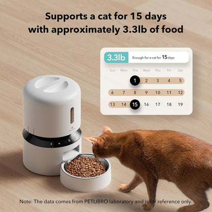 PETLIBRO Automatic Cat Feeder, 5G WiFi Automatic Pet Feeder with Freshness Preservation, 3L Timed