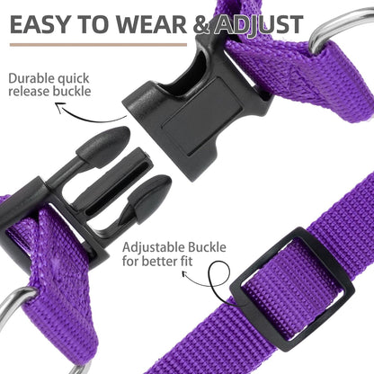 PUPTECK No Pull Dog Harness Soft Adjustable Basic Nylon Step in Puppy Vest Outdoor Walking with ID