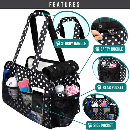 PetAmi Small Dog Purse Carrier, Soft-Sided Pet Carrier Bag with Pockets, Portable Puppy Cat Travel