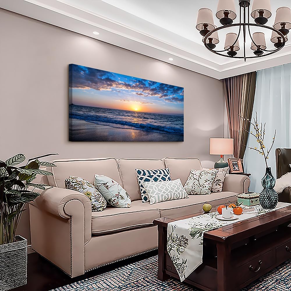 Lapremoly Large Canvas Wall Art For Living Room farmhouse Wall Decor For Office Ocean Wave Wall