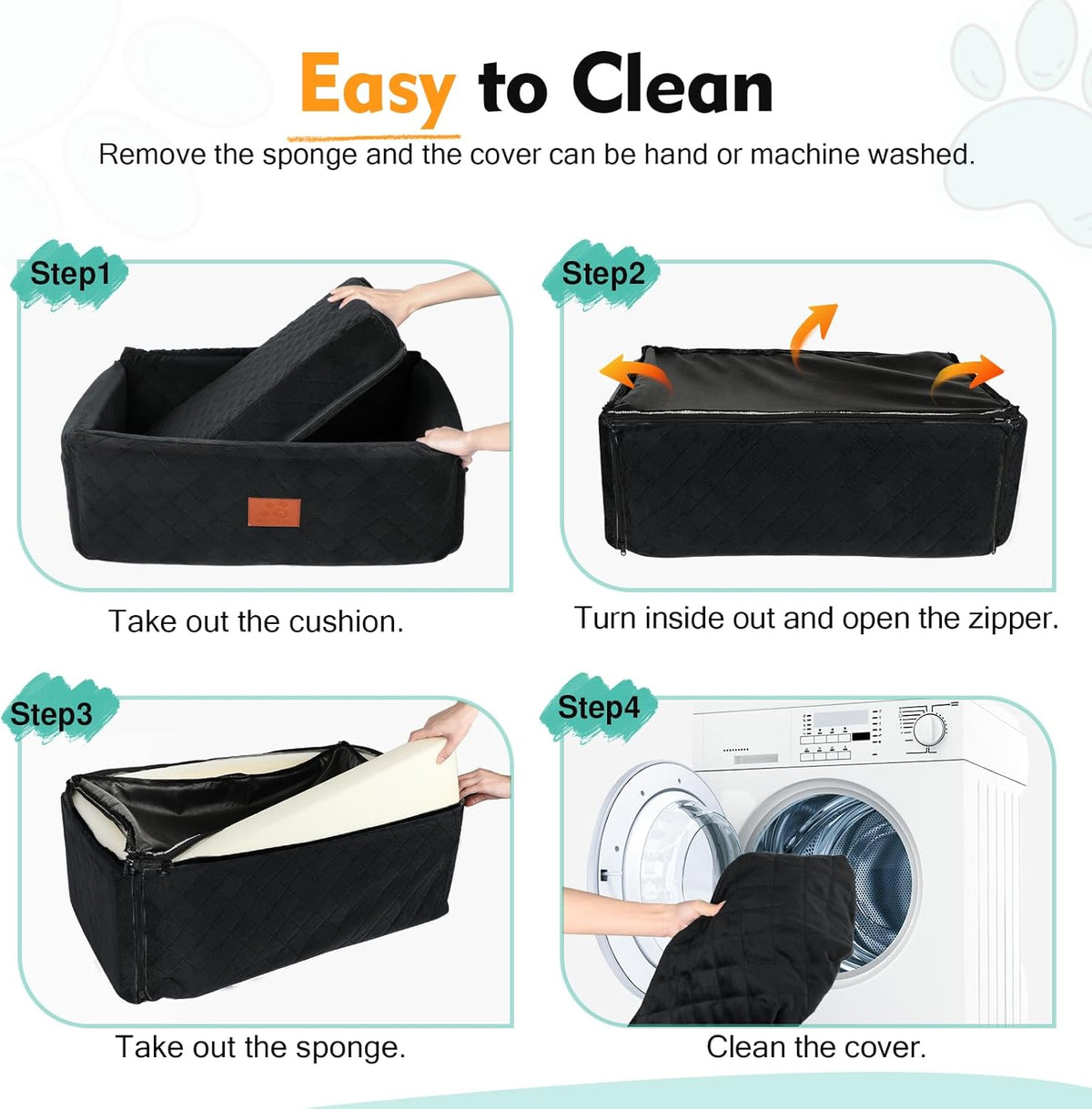 Dog Car Seat for Large Medium Dogs,Portable Washable Pet Car Seat Under 55 lbs,Dog Booster Seat