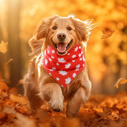 Weewooday 50 Pcs Fall Dog Bandanas Bulk for Dogs Thanksgiving Soft Bibs Adjustable Triangle Pet