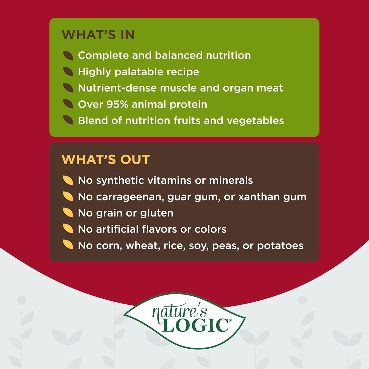 Nature's Logic Wet Can Cat Food - Feline Beef Feast 95% Animal Ingredients - No Synthetic Vitamins