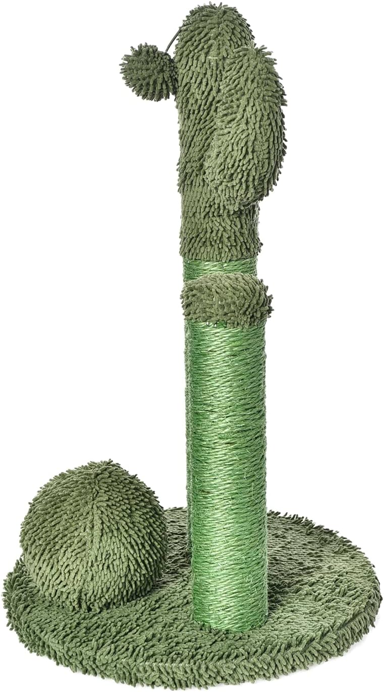 Amazon Basics Cat Scratcher - Indoor Cactus Triple Posts Cat & Kittens Scratching Post with