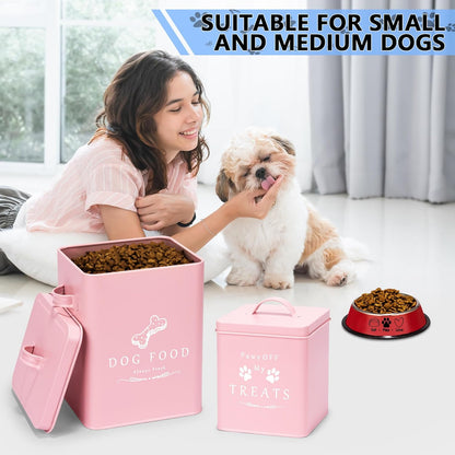 Meraki Home Small Dog Food Container and Dog Treats Container - Tight Lids - Feed Scoop and Pet