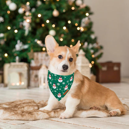 ADOGGYGO Christmas Dog Bandanas, Snowman Santa Xmas Pet Scarf, Multi Size Offered, Red Green