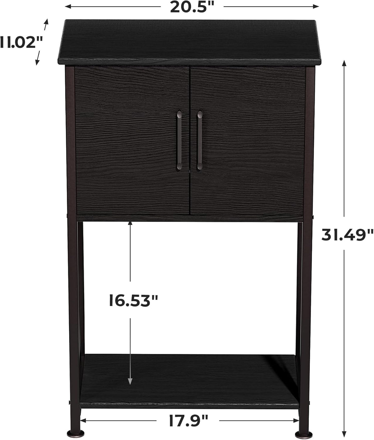 5-10 Gallon Fish Tank Stand, Metal Double Aquarium Stand with Cabinet for Fish Tank Accessories