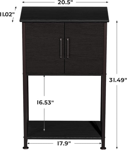 5-10 Gallon Fish Tank Stand, Metal Double Aquarium Stand with Cabinet for Fish Tank Accessories