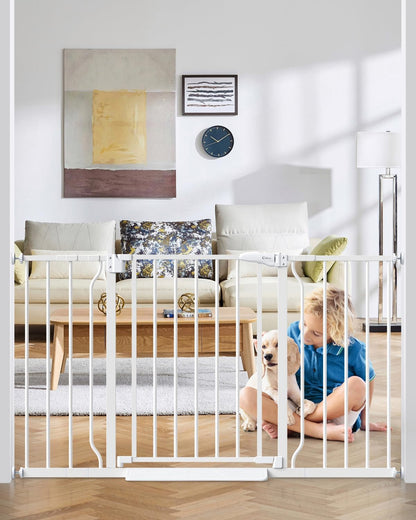 29"-51" Baby Gate for Stairs, Auto Close Stroller Friendly Dog Gate Indoor for Doorways, Pressure