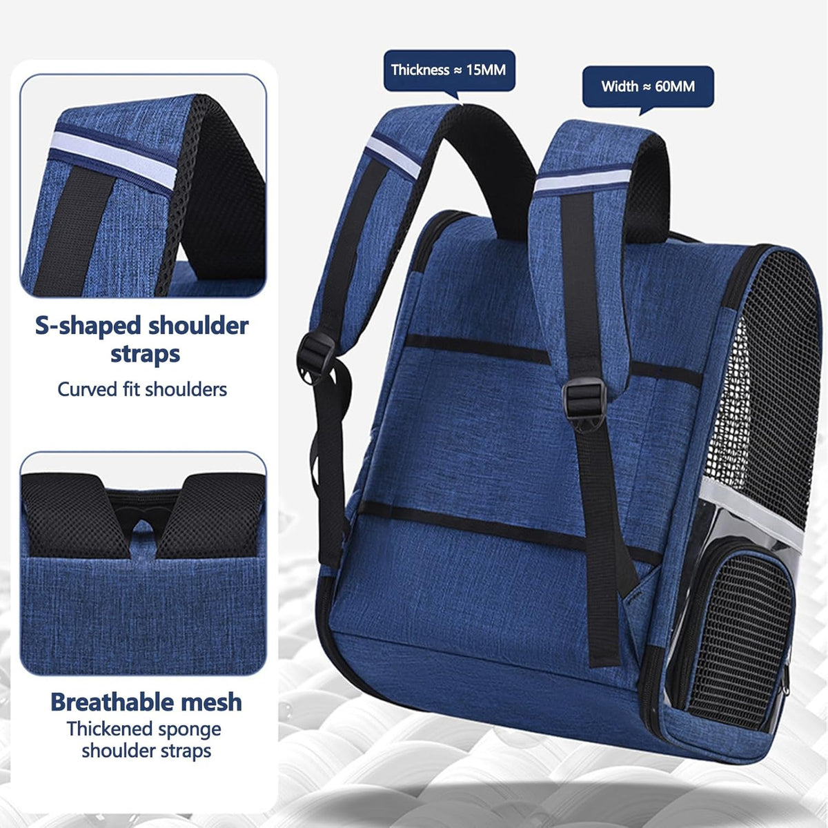 Pet Backpack, Airline Approved Dog Backpack, Cat Bag for Travel Hiking Bike Riding Walking Outdoor
