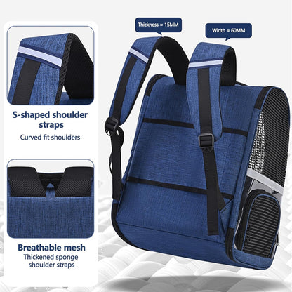 Pet Backpack, Airline Approved Dog Backpack, Cat Bag for Travel Hiking Bike Riding Walking Outdoor