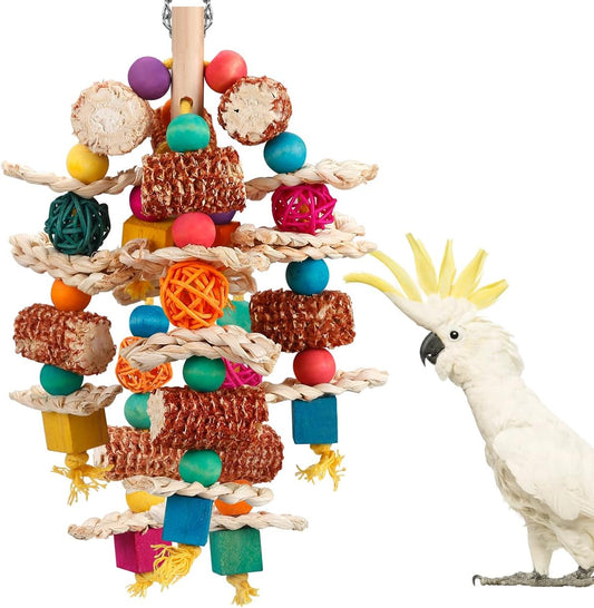 lovyoCoCo Parrot Toys Bird Toys Natural Corn Cob Bird chew Toys for Small and Medium-Sized