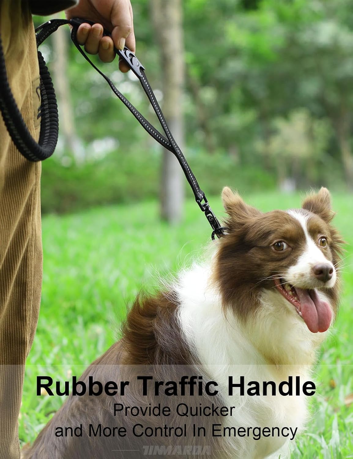 Heavy Duty Dog Leash, 4-6FT Shock Absorbing Dog Leashes with Traffic Handle and Comfortable Padded