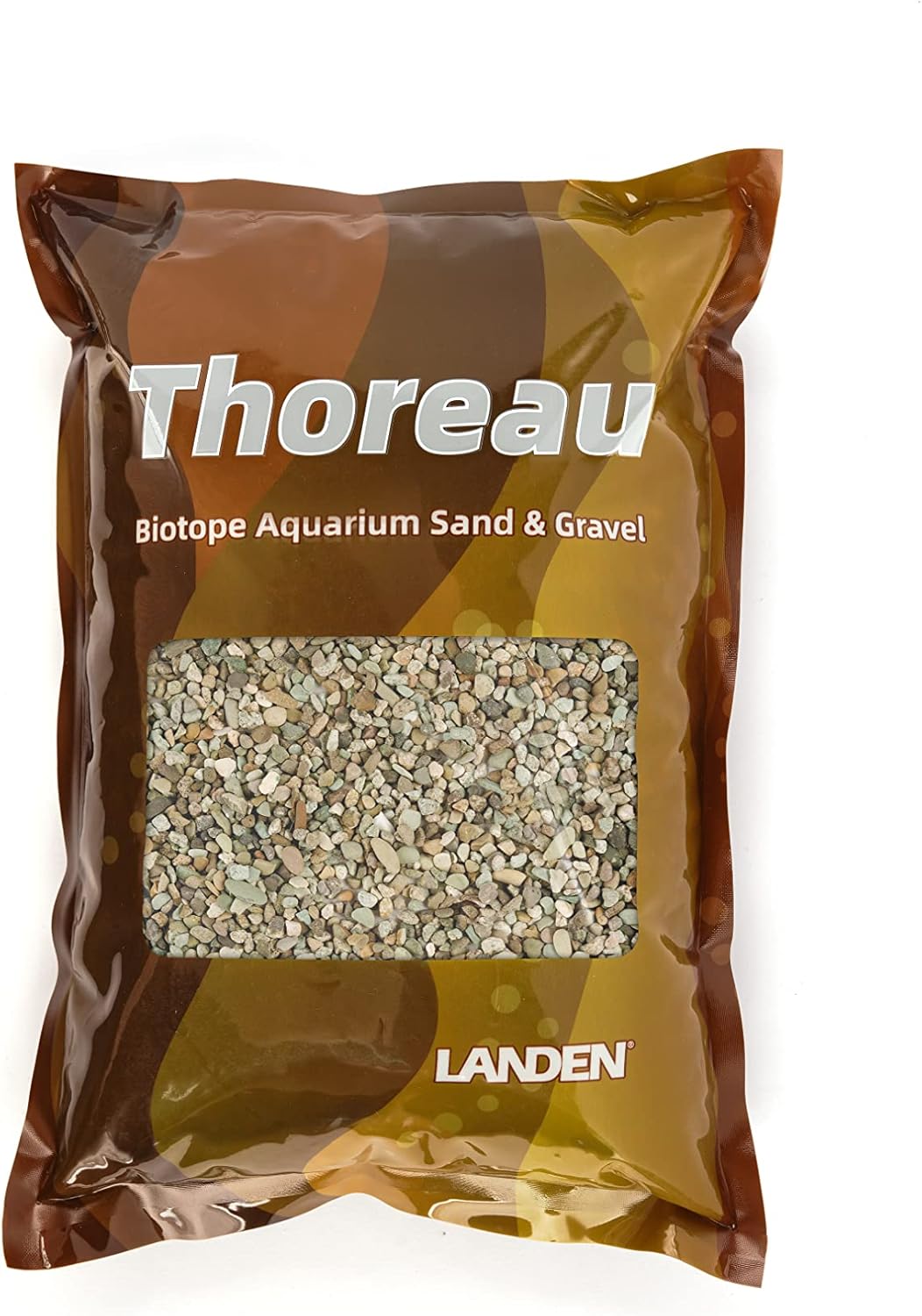 LANDEN Thoreau Aquarium Sand for Aquarium Landscape 2L(7lbs), Fish Tank Gravel, Pea Gravel for