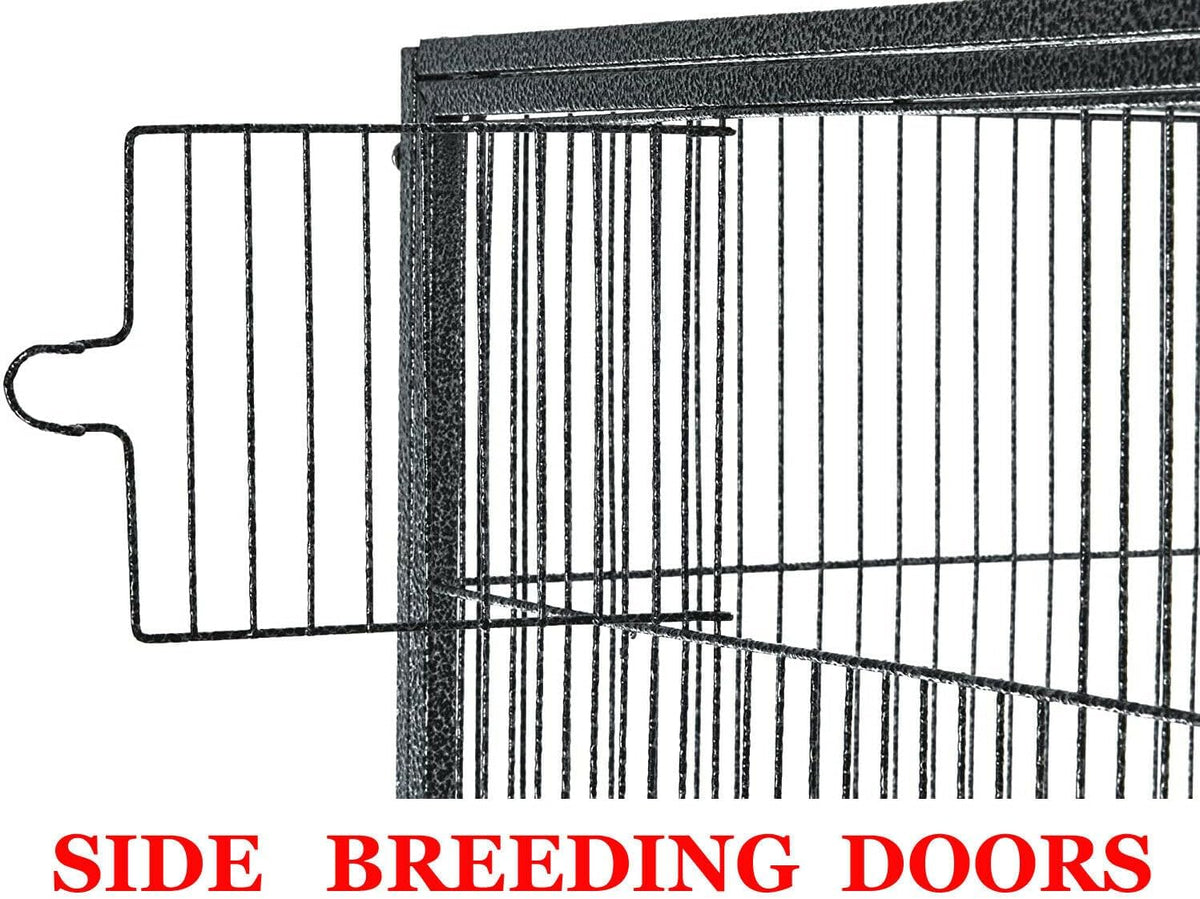Extra Large Double Stacker Breeding Flight Bird Wrought Iron Separate Parrot Bird Cage Side Nesting