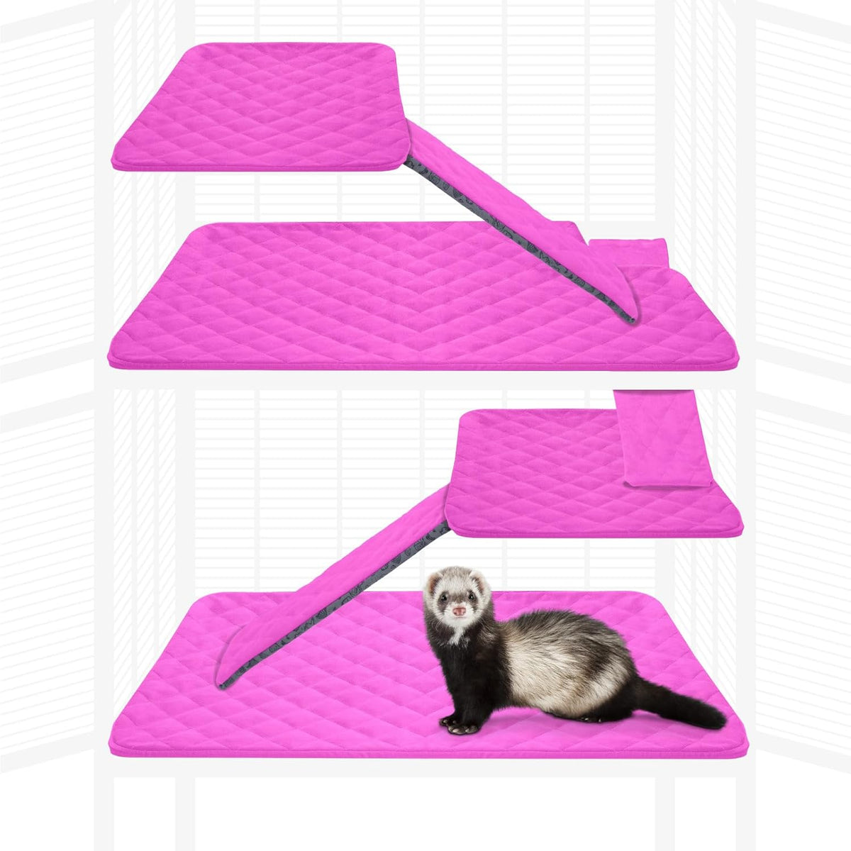 Paw Inspired Fitted Fleece Liners for Ferret Nation, Critter Nation Cage for Ferrets, Rats