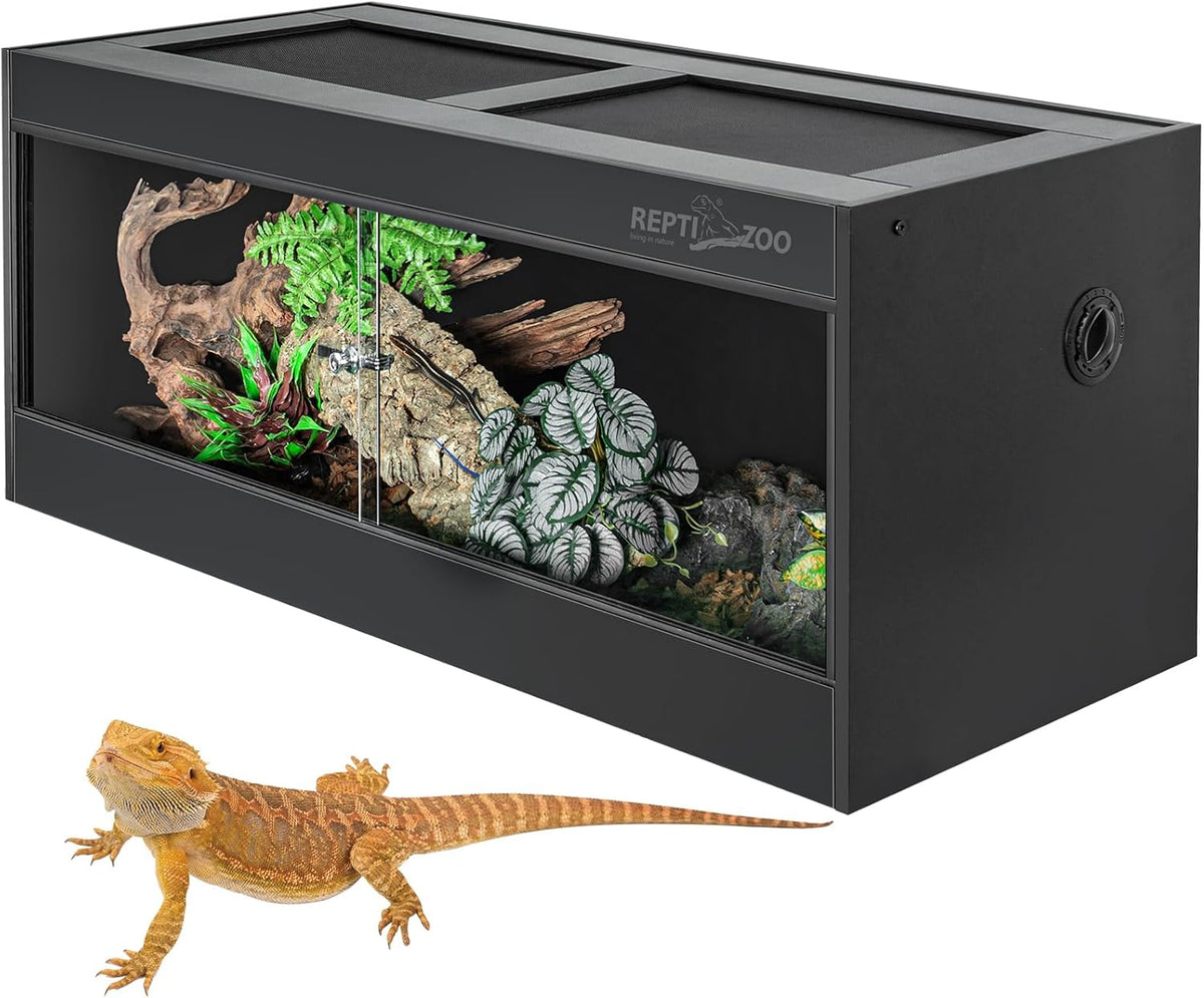 REPTI ZOO 68 Gallon PVC Reptile Terrariums, 48x18x18 Reptile Tanks Enclosure for Bearded Dragon