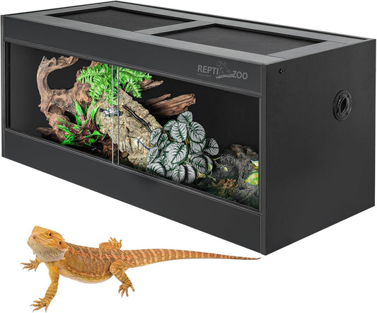REPTI ZOO 68 Gallon PVC Reptile Terrariums, 48x18x18 Reptile Tanks Enclosure for Bearded Dragon