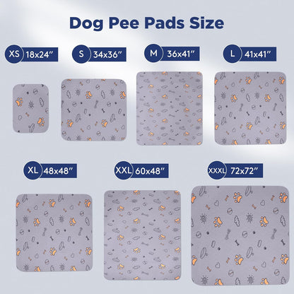 Washable Waterproof Pee Pads for Dogs - 2-Pack Small 18x24 Super Absorbent Reusable Training Pads