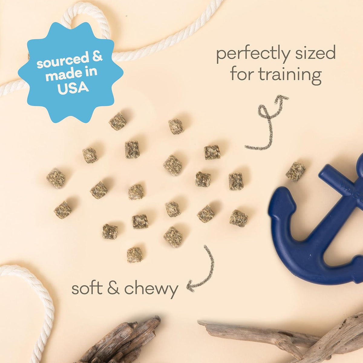Polkadog Wonder Nuggets – Soft & Chewy Dog Treats with Wild-Caught Whitefish & Kelp – Healthy