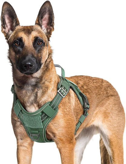 rabbitgoo Dog Harness for Large Dogs No Pull, Tactical Service Pet Vest with Molle and Control